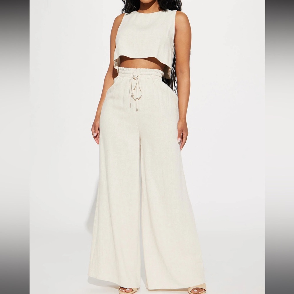 Linen Top & Pants Set